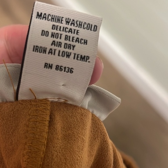 Bryn Walker,Oliver Faux Contemporary Suede Lantern Pants Miele, Size Small - Picture 9 of 14